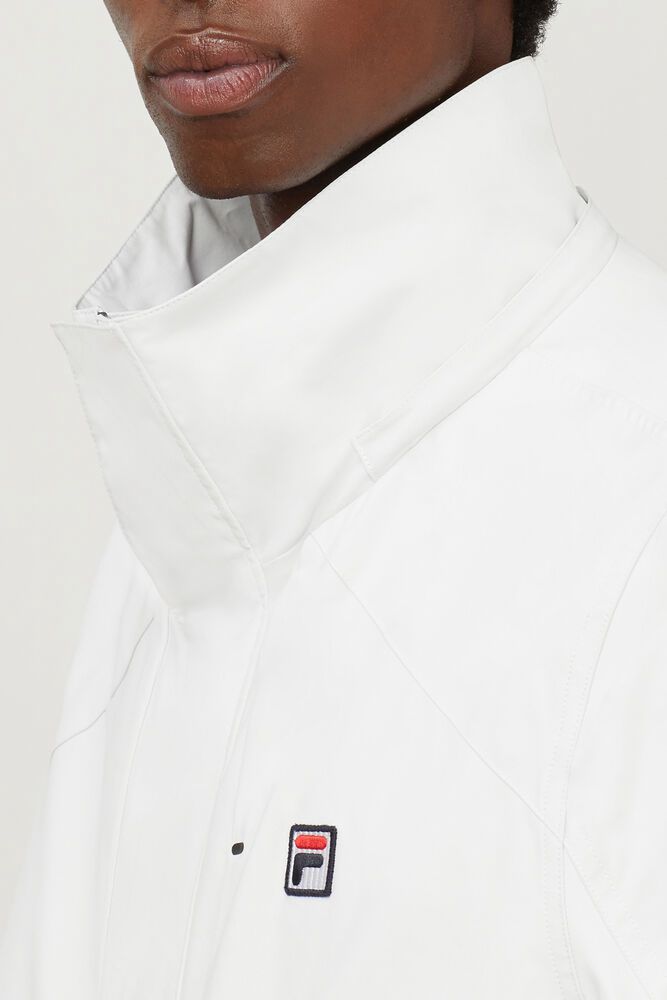 Fila Jacket Milano Long Woven Mens White - India YPS-045218